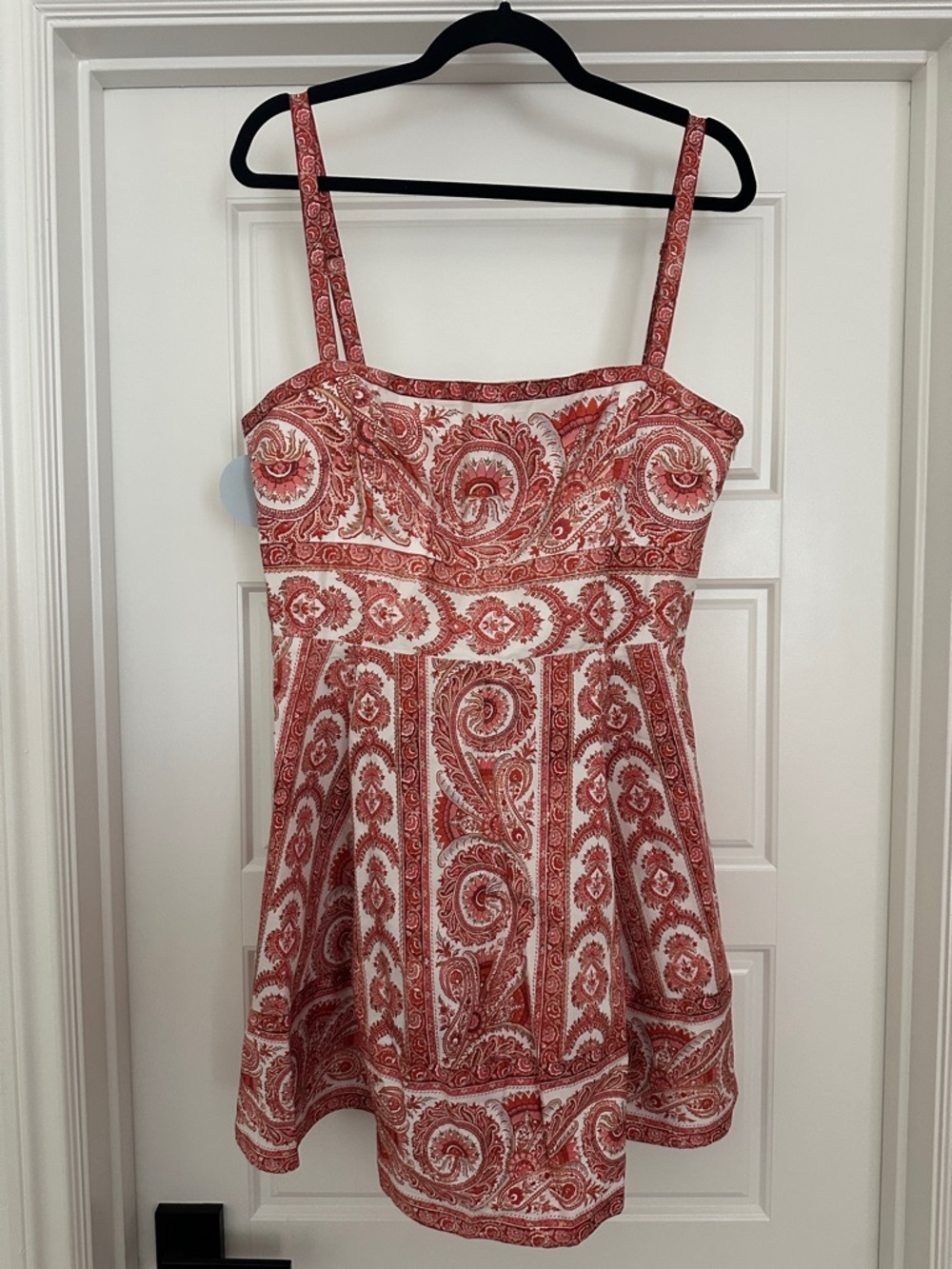Hill House Mini Dress in Coral Paisley - Picture 5 of 10